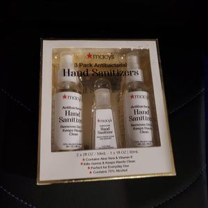 Macys 3 Pack Holiday Hand Cleaner Gift Set NWT